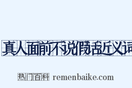 真人面前不说假话近义词是什么意思的图片